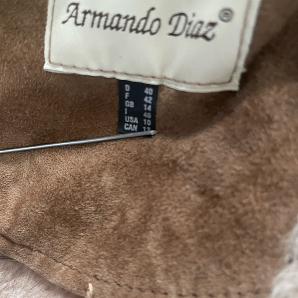 Amazing🌟 ARMANDO DIAZ Italian Designer Shearling Leather and Fur Jacket - Picture 6 of 11